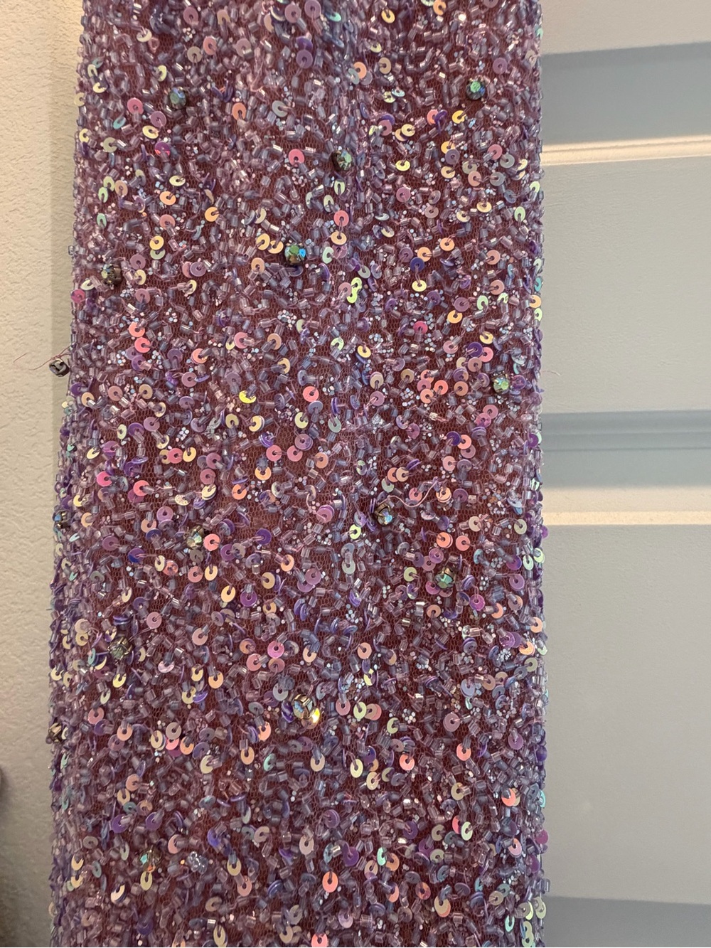 Portia & Scarlett Lavender Sequin Gown size 6, worn once, prom, gala, pageant - Picture 5 of 6